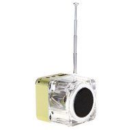 KLAREN Mini Digital Portable Music MP3/4 Player Micro SD/TF USB Disk Speaker FM Radio (Rose) N16