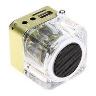 KLAREN Mini Digital Portable Music MP3/4 Player Micro SD/TF USB Disk Speaker FM Radio (Rose) N17