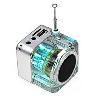 KLAREN Mini Digital Portable Music MP3/4 Player Micro SD/TF USB Disk Speaker FM Radio (Rose) N28