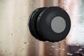 Leegoal(TM) Waterproof Wireless Bluetooth Mini Speaker with Suction Cup for Bathroom(Black) N2