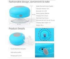 Water Resistant Wireless Bluetooth 3.0 Green Speaker with Built-In Mic, Volume Control, Handsfree Suction Cup,... N3