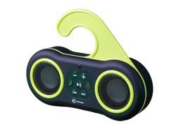 Oroview MAIN-35264 Waterproof Stereo Bluetooth Shower Speaker and Speakerphone, Green/Black N4