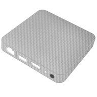 Skinomi TechSkin - Pivos XIOS DS Media Player - Carbon Fiber Silver Full Body Skin Protector / Front &amp; Back Premium... N4