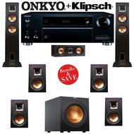 Klipsch Reference R-26F 7.1 Home Theater System with Onkyo TX-RZ710 7.2-Ch Network AV Receiver