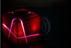 Bluetooth Speaker, Hi-tec Led Light Cube Portable Bluetooth Speaker with Fm Radio 30, Build-in Microphone, Work... N18