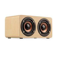 Ultraportable Wood Bluetooth Speaker with Two Subwoofers and Enhanced Bass Wireless Stereo Sound Box with TF Card... N3