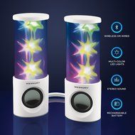 Supernova Bluetooth Wireless Dancing LED Speaker - Multi-Color Light Show - White (MI-SPB23-199) N2