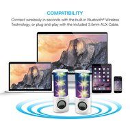 Supernova Bluetooth Wireless Dancing LED Speaker - Multi-Color Light Show - White (MI-SPB23-199) N4