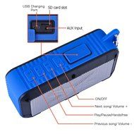 (2016 New Version) Nunet Solar/Battery Powered 2x3W Bluetooth Speaker IPX4 Splashproof Portable Wireless MP3 Player... N4