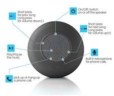[KAMII] Waterproof Bluetooth Portable Audio System Bluetooth Wireless Waterproof Speaker with Built-in Mic (Black) N2