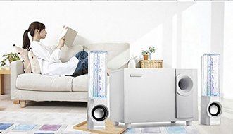 CREATESTAR Fountain Water Dance Speaker subwoofer 2.1 Creative Desktop PC Multimedia Wireless Bluetooth CSR 4.0... N8