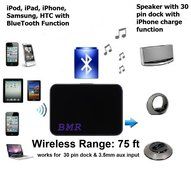 BMR Bluetooth A2DP Wireless Portable Transmitter (Connect to 3.5mm Audio Devices, Pair with Bluetooth Receiver... N6