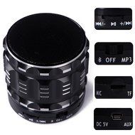 HDE Metallic Rechargeable Wireless Bluetooth Bass Speaker for Streaming Music (Black) N2