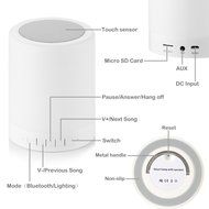 Kings &amp; Queens Wireless Portable Multifunctional Bluetooth Speaker with Smart Touch LED Mood Lamp, Muisc Player... N3