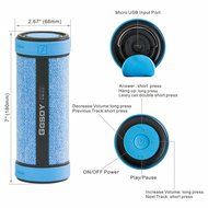GGSDY Portable Wireless Bluetooth Speaker, 360 degree and 3D Stereo Surround Sound, Up to 18 Hours Playback Time... N14