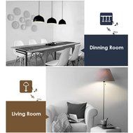 RoryTory Bluetooth Remote Controlled Music Speaker and LED House Party Color Changing Light Combo - White N4