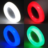 RoryTory Bluetooth Remote Controlled Music Speaker and LED House Party Color Changing Light Combo - White N7