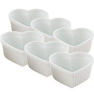 HIC Square Creme Brulee Dish, Porcelain, 4.5-Inch, Set of 6