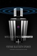 Sharper Image SBT5006BK Bluetooth Subwoofer With Wireless Bluetooth Speaker, Wireless Charging Pad (Black) N7