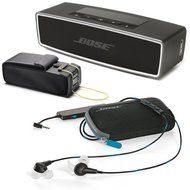 Bose QuietComfort 20 In-ear Noise Cancelling Headphones for Apple Devices, Black w/ SoundLink Mini II Carbon &amp;...
