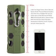 CoolifeOutdoor Waterproof Portable Bluetooth Speaker with 12-Watt Stereo SOS Alarm Outdoor Sports Bluetooth 4.0... N2