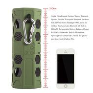 CoolifeOutdoor Waterproof Portable Bluetooth Speaker with 12-Watt Stereo SOS Alarm Outdoor Sports Bluetooth 4.0... N11