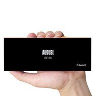 August SE30 Portable Bluetooth Speaker - Compact Wireless SoundBar with 3.5mm in and Rechargeable Battery (Gray... N38