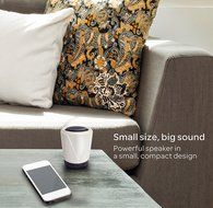 AT&amp;T Hot Joe Portable Wireless Speaker for Smartphones - Retail Packaging - White N2