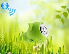 Smileto Mini Pig Outdoor &amp; Shower Waterproof Portable Wireless Bluetooth Speaker With Hands Free Calling, Rechargeable... N5