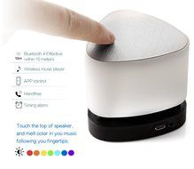 Wireless Bluetooth Portable Mini LED Color Changing Speaker, APP Light Control, 16 Million Colors and Hands Free... N3