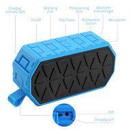 Bluetooth Speaker, SAVFY Portable Wireless Bluetooth Speakers with 6W Enhanced Bass , Water Resistant, Perfect... N11