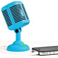 Spinning Hat Mic Speaker, Blue