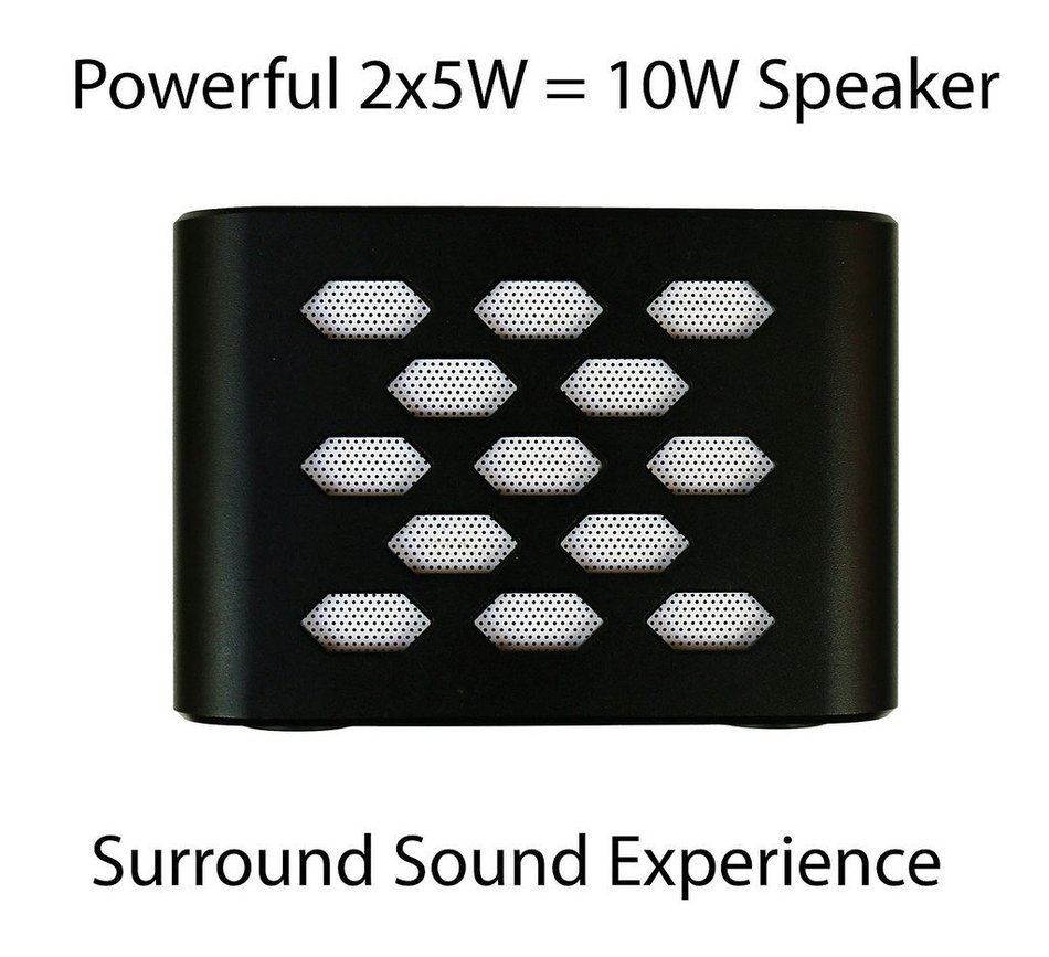 Veezy D 10W Bluetooth Wireless Ultra Portable Gesture Controlled Speaker 5V input charge in car or by portable... N5