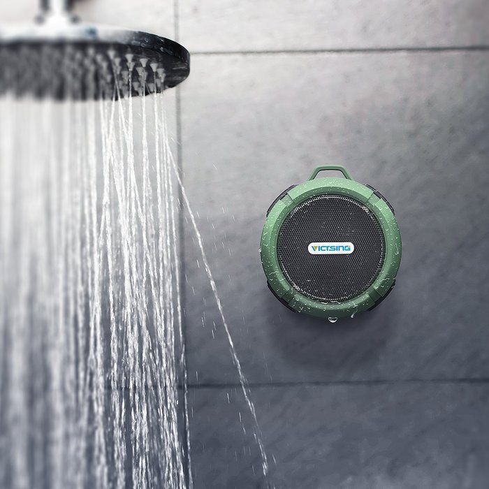 VicTsing Shower Speaker, Wireless Waterproof Speaker with 5W Drive, Suction Cup, Buit-in Mic, Hands-Free Speakerphone... N5