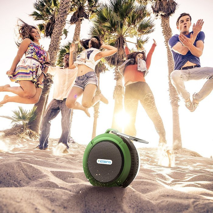 VicTsing Shower Speaker, Wireless Waterproof Speaker with 5W Drive, Suction Cup, Buit-in Mic, Hands-Free Speakerphone... N7