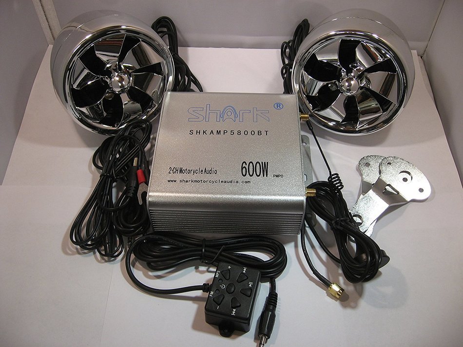 Shark SHKAMP5800BT6800 600 watt Bluetooth motorcycle marine audio