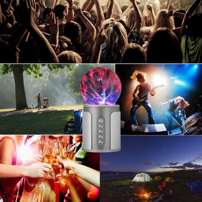 Uchoir Magic Plasma Ball Bluetooth Speaker, Fantastic Flashing Lightning ball Stereo Wireless Bluetooth Speaker... N13