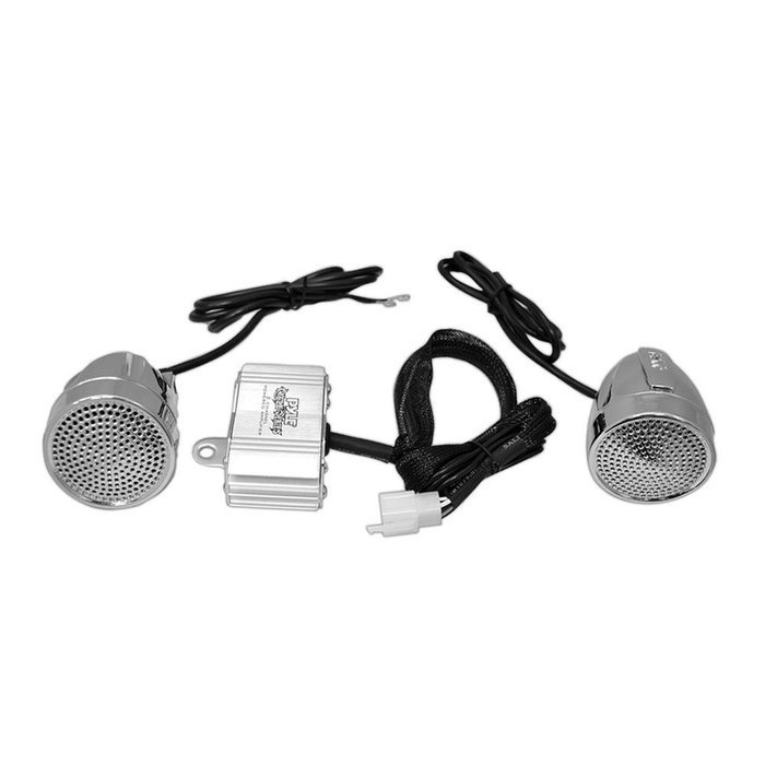 Pyle PLMCA62BT 600 Watt Motorcycle Bluetooth Weatherproof Sound System with Speakers, Amplifier and iPod Input N4