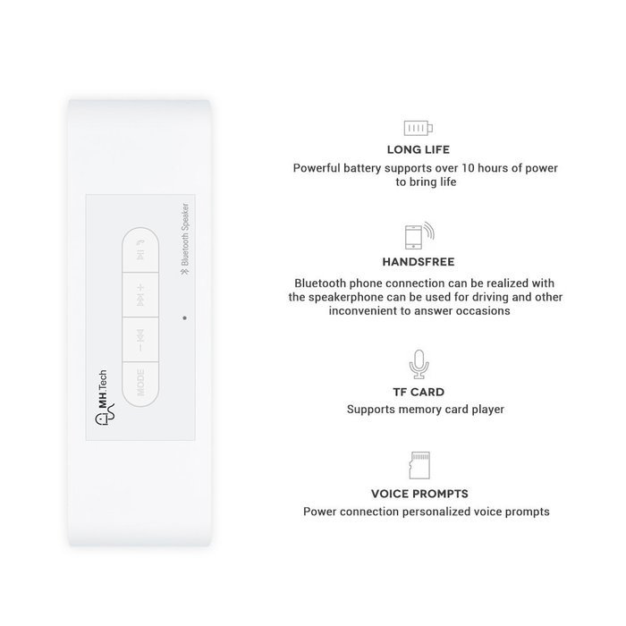 MHtech Wireless Mobile Speaker Portable Wireless Bluetooth Speaker Bass amplifier 10 watts,8-12 hours of battery... N7