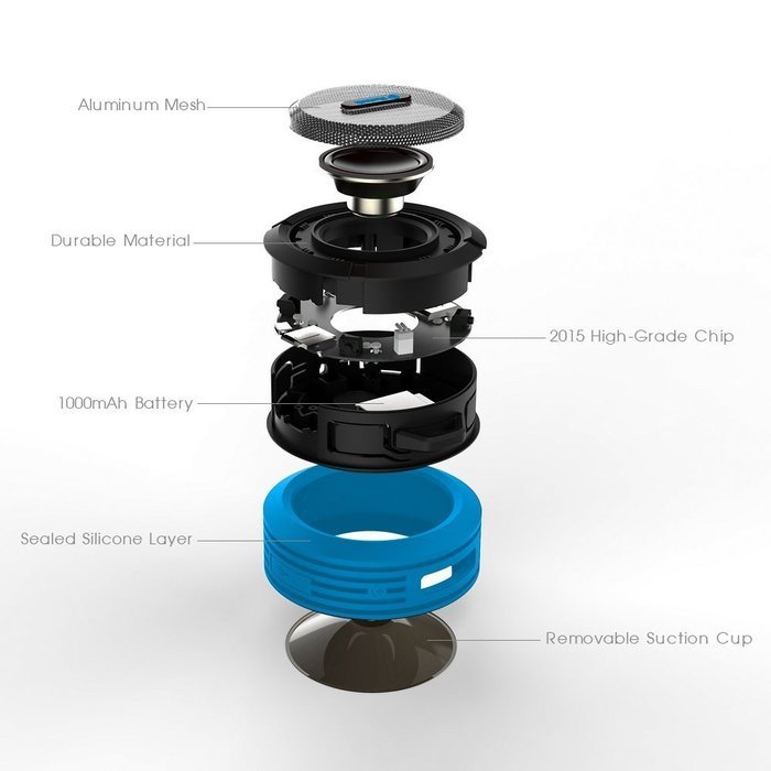 Mpow Buckler Portable Wireless Bluetooth Shower Speaker Waterproof with Mic, Hands-free Calling Function for Shower... N5