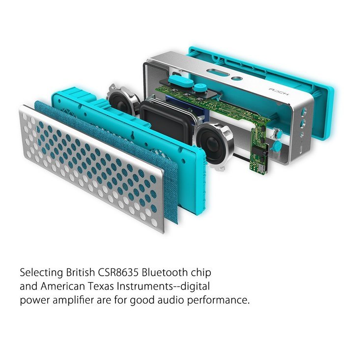 GranVela Rock MUBOX Portable Bluetooth 4.0 Aluminum Wireless Stereo Speaker with Two Strong Speaker Drivers, A... N3