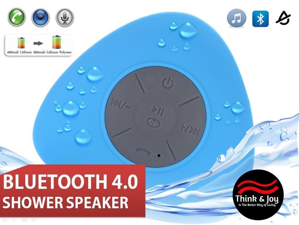 Bluetooth Waterproof Shower Speaker 4.0, HIGH QUALITY SOUND, Resistant, Handsfree, Portable Speakerphone with...