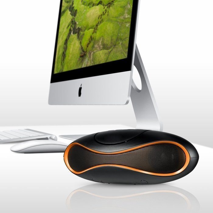 CiDoss 3 in 1 HI-FI Bass Wireless Portable Bluetooth Speaker Stereo with Built-in Microphone,Orange N5