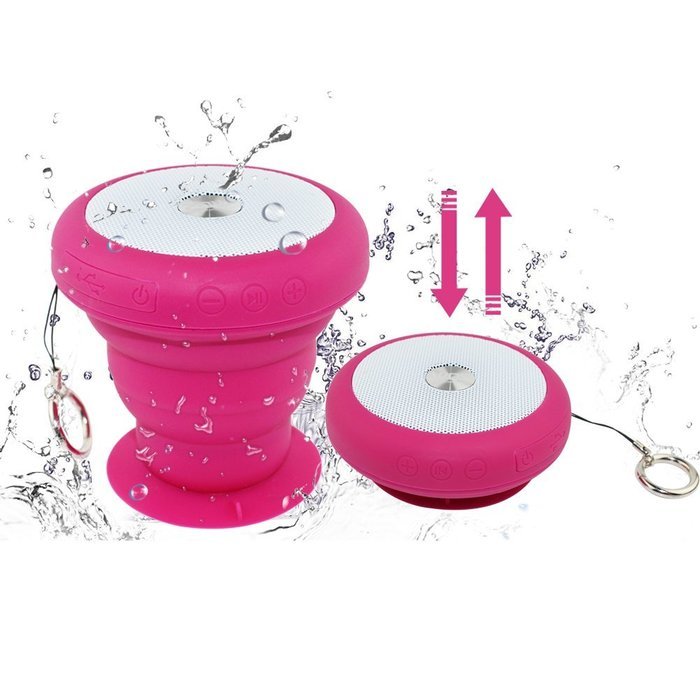 Shower Speaker, Portable Wireless FM Radio Speakers with Suction Cup for Shower Music Beach Pool Outdoor By ZDW... N4