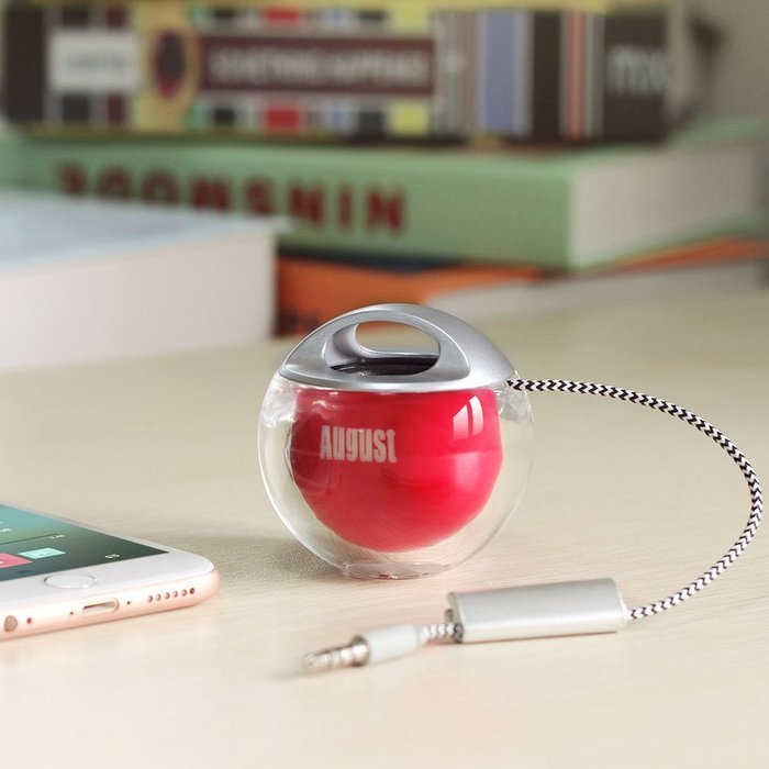 August MS315 - Portable Mini Speaker - Travel Speakers with Built-In Rechargeable Battery - 3.5mm Standard Audio... N6
