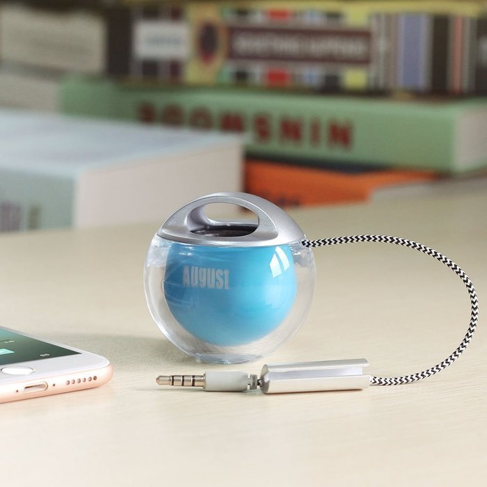 August MS315 - Portable Mini Speaker - Travel Speakers with Built-In Rechargeable Battery - 3.5mm Standard Audio... N9