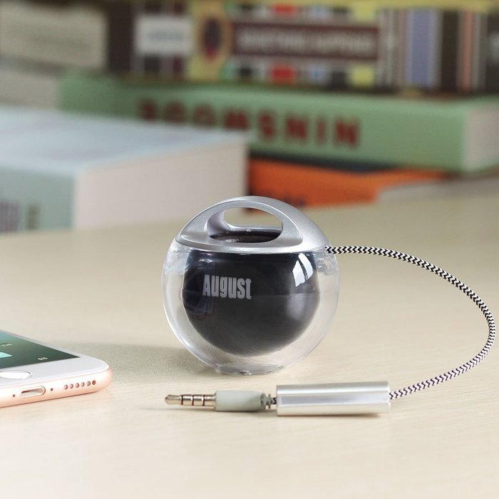 August MS315 - Portable Mini Speaker - Travel Speakers with Built-In Rechargeable Battery - 3.5mm Standard Audio... N15