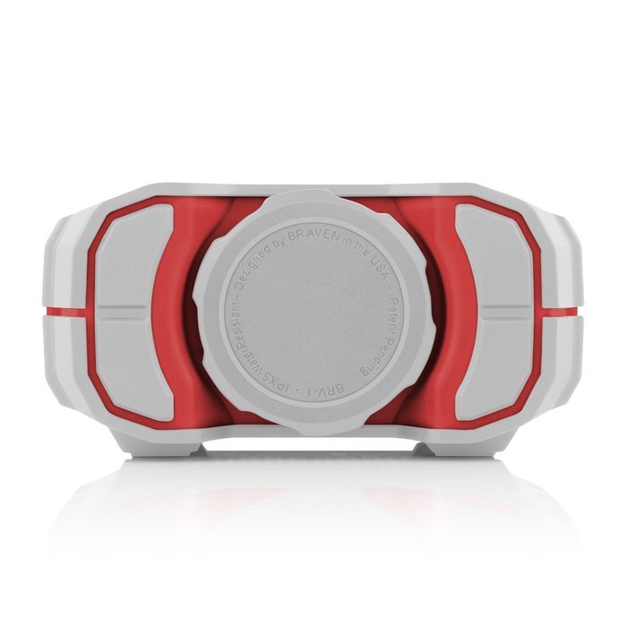 Braven BRV-1 Portable Waterproof Bluetooth Speaker (Grey/Red) N3