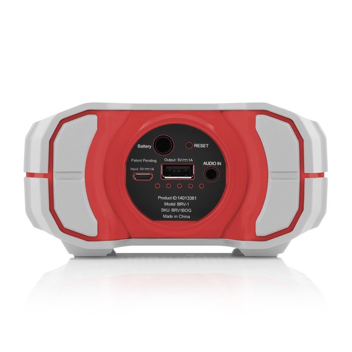 Braven BRV-1 Portable Waterproof Bluetooth Speaker (Grey/Red) N4