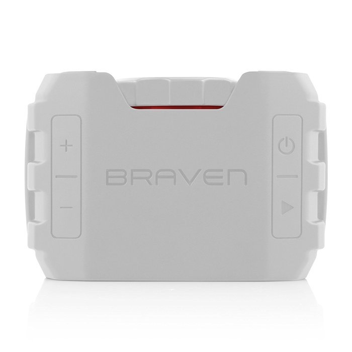Braven BRV-1 Portable Waterproof Bluetooth Speaker (Grey/Red) N7